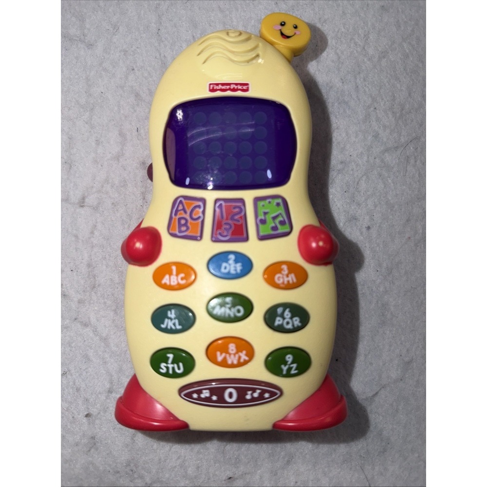 Vintage 2004 Fisher Price Laugh & Learn Phone Toy Lights Sounds ABC 123 Works!